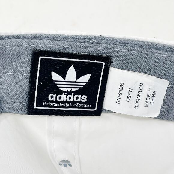 Adidas Womens White Black Relaxed Strap Back Hat Embroidered Logo Cap Adjustable - Picture 9 of 11